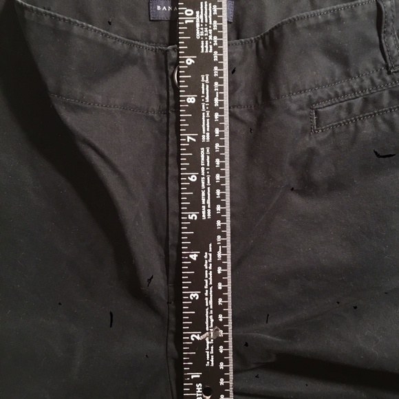 BANANA REPUBLIC 100% Cotton Flat Front TROUSERS, BLACK, NWOT, Women’s 10 - Picture 5 of 8